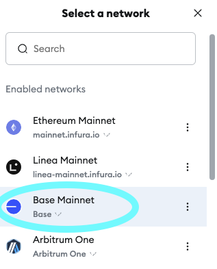 switch to base mainnet