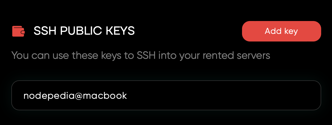 add ssh key